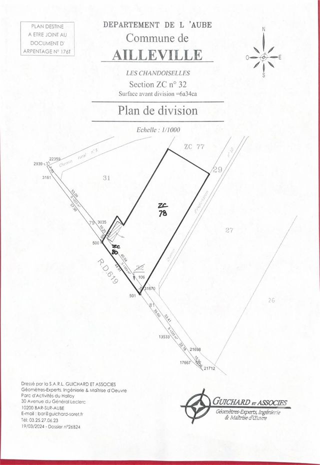 terrain à vendre - 3246.0 m2 - AILLEVILLE - 10 - CHAMPAGNE-ARDENNE - Century 21 Legout Immobilier